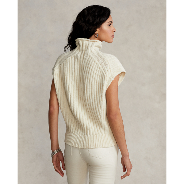 Authentic Cream Wool-Cashmere Dolman Roll Neck Jumper Polo Ralph Lauren 5