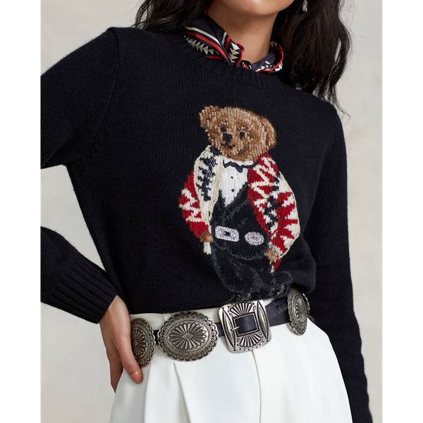 Woll-Kaschmirpullover mit Polo Bear Polo Ralph Lauren in Schwarz multi 6