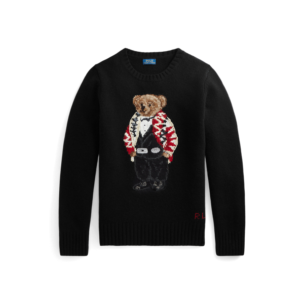 Woll-Kaschmirpullover mit Polo Bear Polo Ralph Lauren in Schwarz multi 2