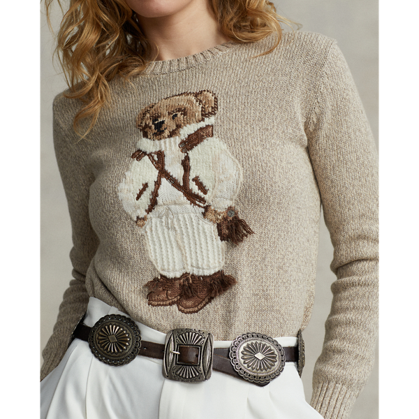 Ralph lauren bear sweater women best sale