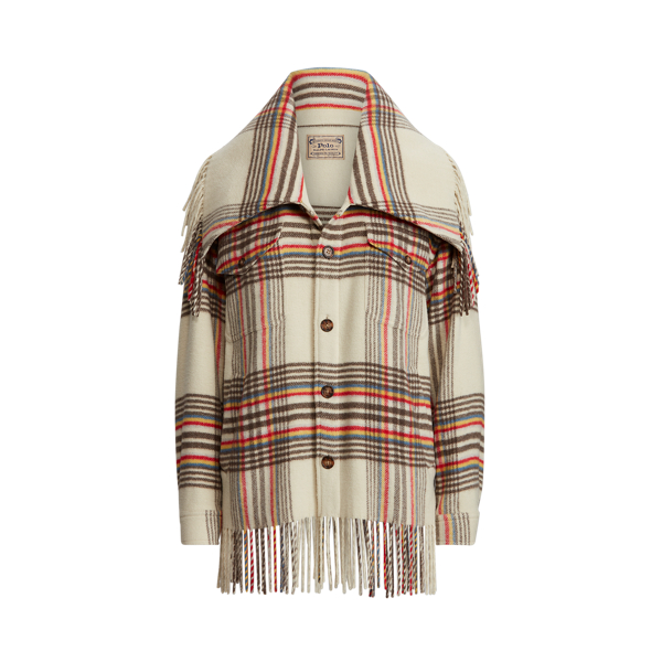 Karierte Hemdjacke mit Fransen Polo Ralph Lauren in 1