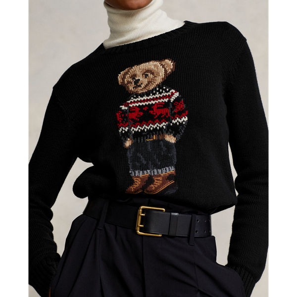 Baumwollpullover mit Fair Isle Bear Polo Ralph Lauren in Schwarz multi 6