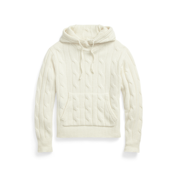 Cable-Knit Wool-Cashmere Hoodie Polo Ralph Lauren 1
