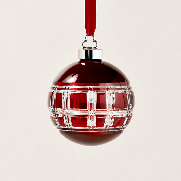 Red Hudson Plaid Ornament Ralph Lauren Home 1