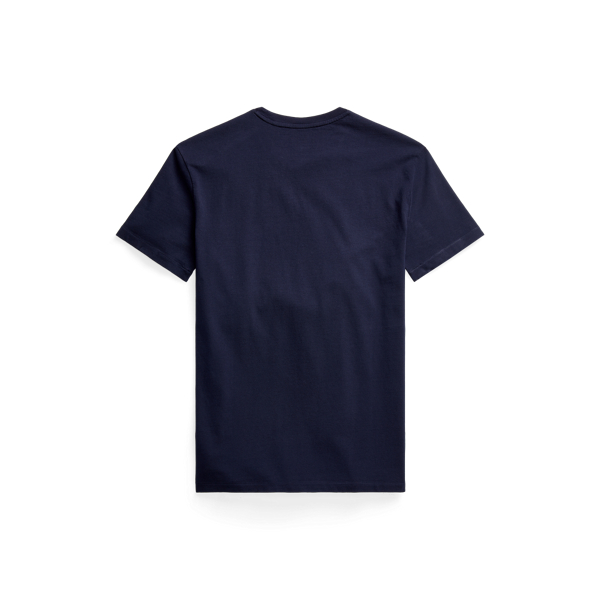 Hunter Navy Football Bear Custom Slim Fit Polo Bear Jersey T-Shirt Polo Ralph Lauren 2