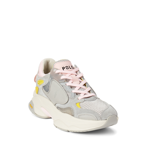 Tech-Sneaker mit Logo Polo Ralph Lauren in GRAU/ROSA 2