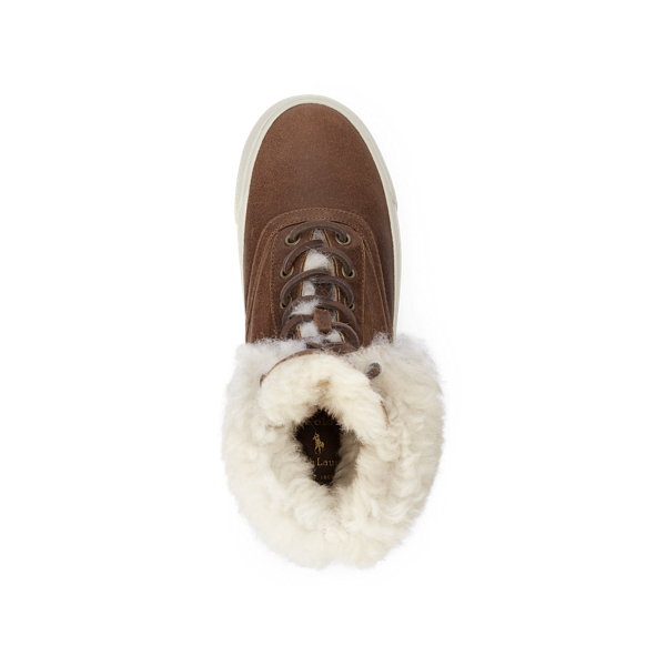 Cream Bryn Shearling High-Top Trainer Polo Ralph Lauren 4