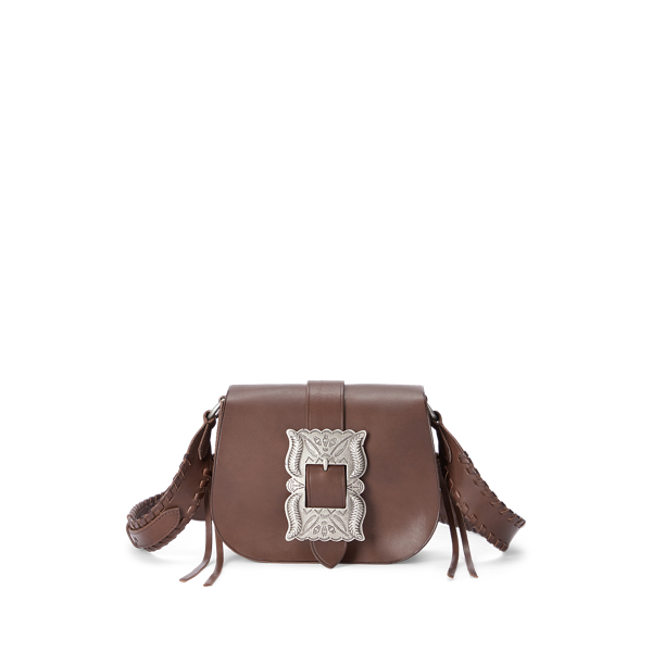 Petit sac &agrave; bandouli&egrave;re concho cuir