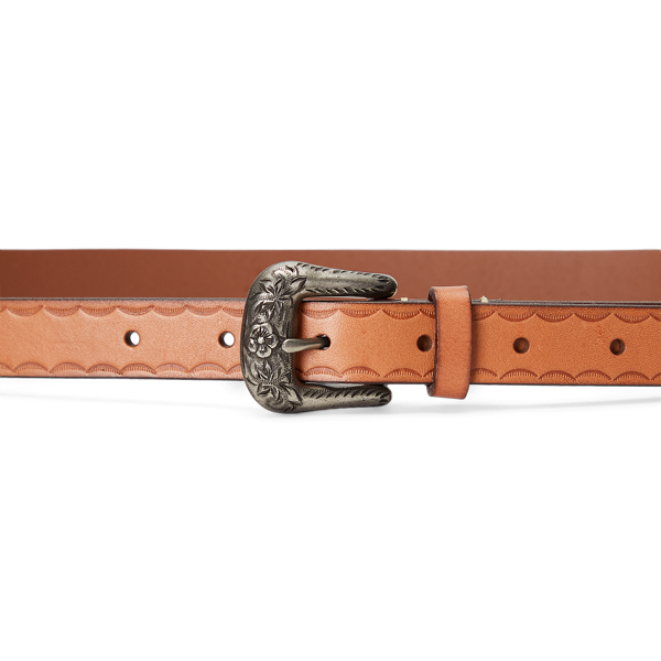 Western Leather Skinny Belt