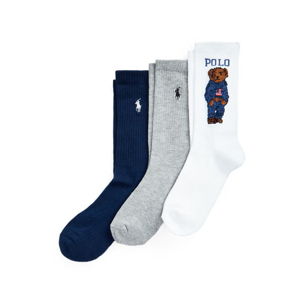 Polo Bear Crew Sock 3 Pack for Women Ralph Lauren UK