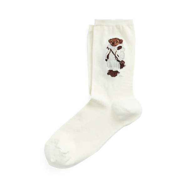 Shearling Polo Bear Crew Socks