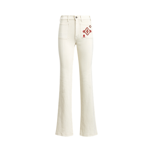 Jenn Flare Embroidered-Pocket Jean Polo Ralph Lauren 1