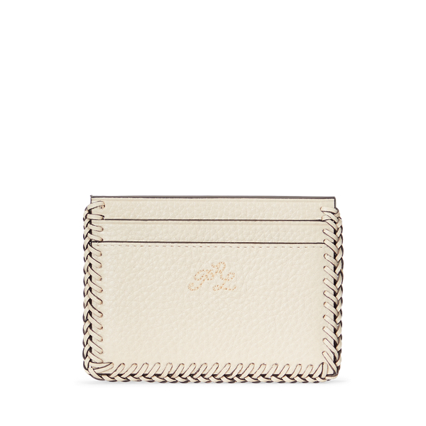 Tumbled Leather Lace-Stitch Card Case