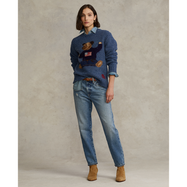 Wollpullover mit Flag Polo Bear Polo Ralph Lauren in Denim 4
