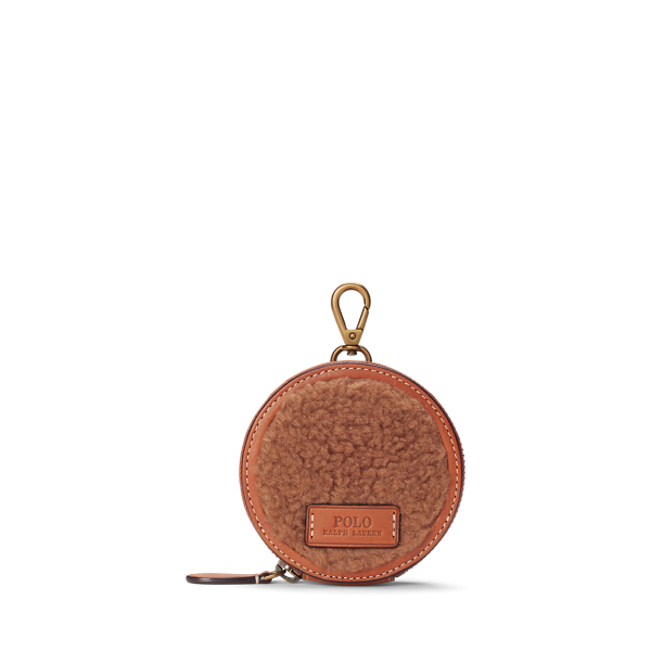 Leather-Trim Fleece Coin Pouch Polo Ralph Lauren 1