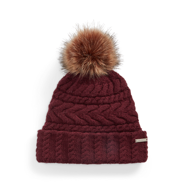 Cable-Knit Pom-Pom Beanie Lauren 1