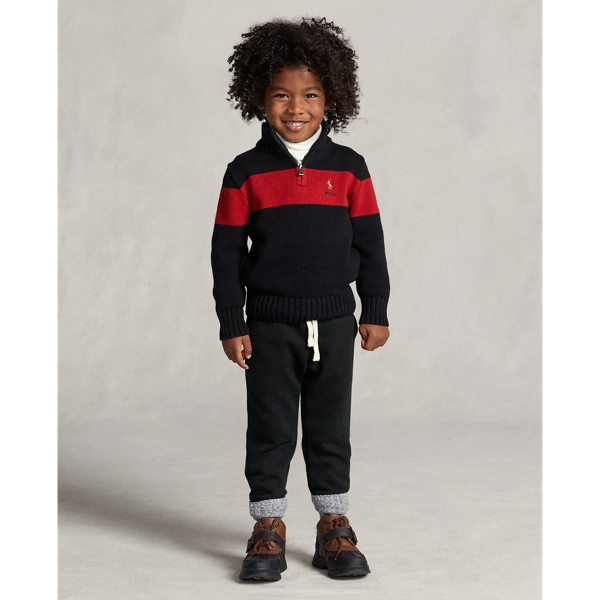 Polo Black Multi Cotton Quarter-Zip Sweater Boys 2-7 4