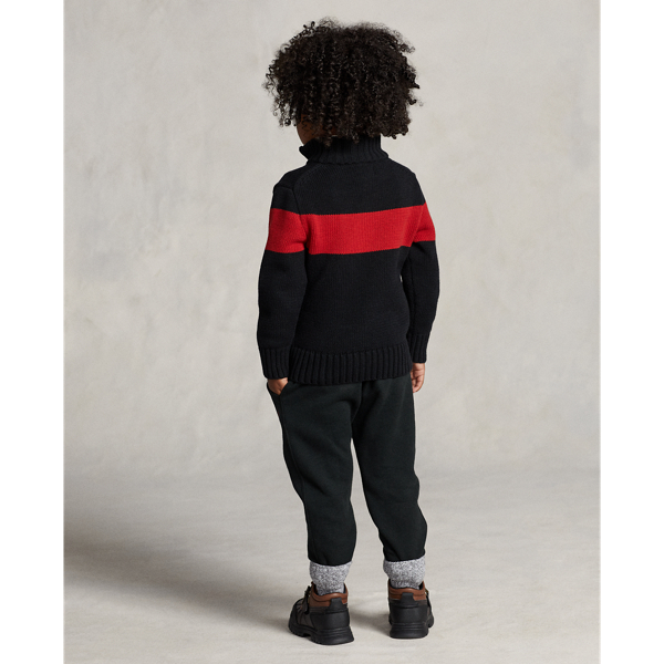 Polo Black Multi Cotton Quarter-Zip Sweater Boys 2-7 5