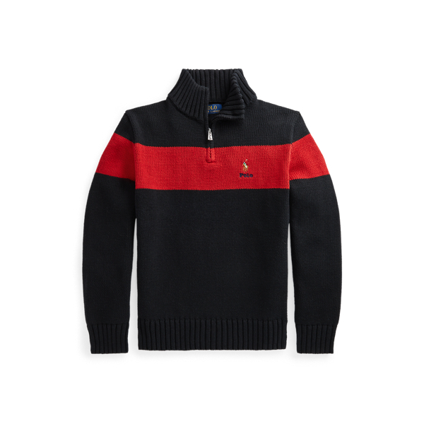 Cotton Quarter-Zip Sweater