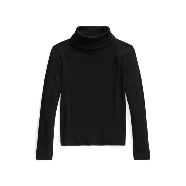 Girls black ribbed turtleneck best sale