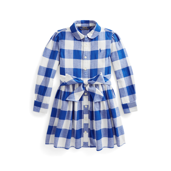 Plaid Cotton Twill Shirtdress Girls 1.5-6.5 Years 1