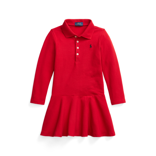 Stretch Mesh Polo Dress Girls 1.5-6.5 Years em 1