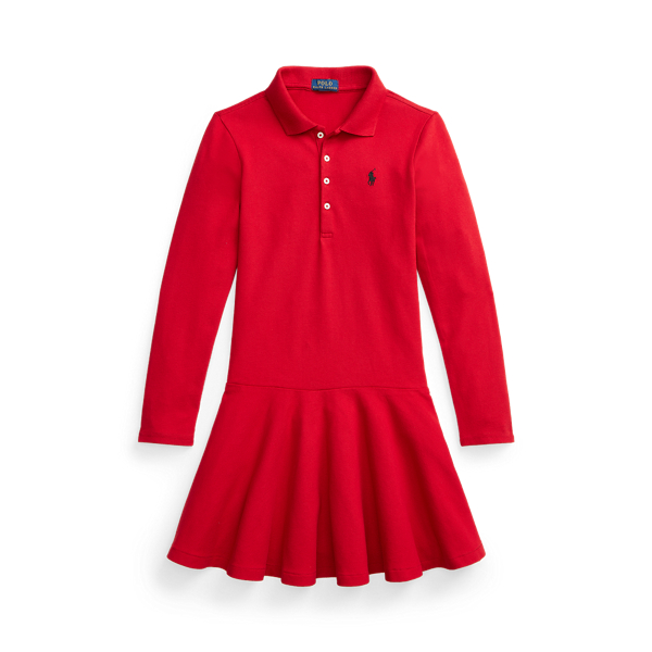 Stretch Mesh Polo Dress