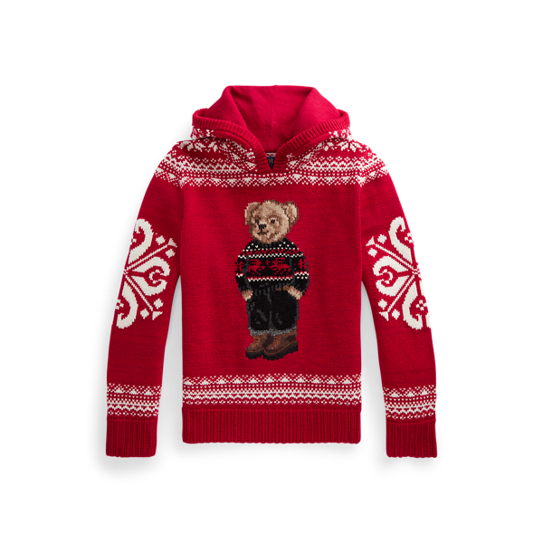 Polo Bear Cotton Hooded Jumper Girls 7-14 Years 1