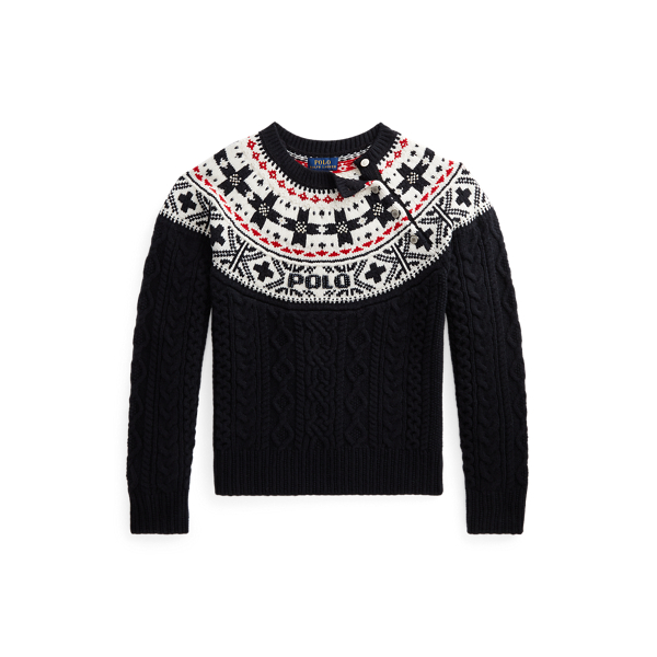 Pull Fair Isle perl&eacute; GIRLS 7-14 YEARS en 1
