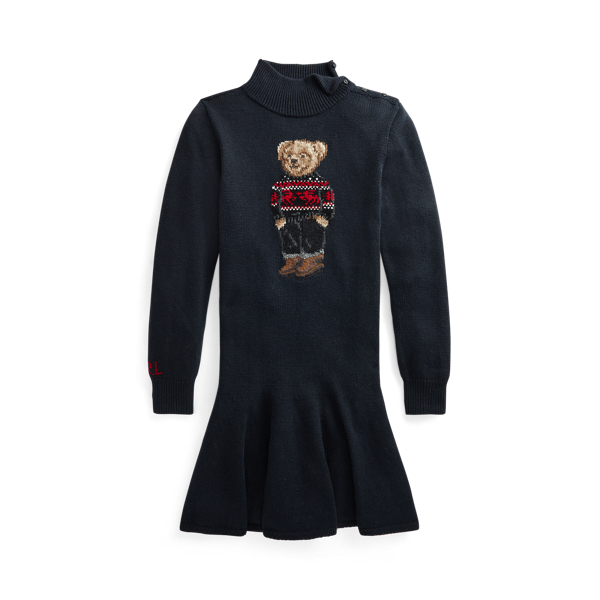Polo Bear katoenmix gebreide jurk Girls 7-14 Years in 1