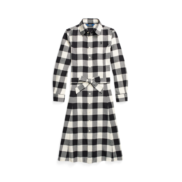 Buffalo Check Cotton Twill Shirtdress