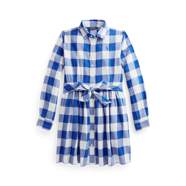 Plaid Cotton Twill Shirtdress