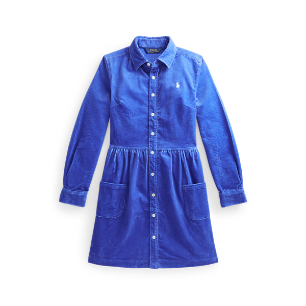 Stretch Corduroy Shirtdress