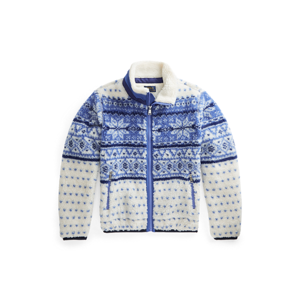 Fair Isle Fleece Jacket Girls 7-14 Years 1