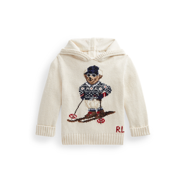 Polo Bear Cotton-Blend Back-Zip Jumper Baby Boy 1