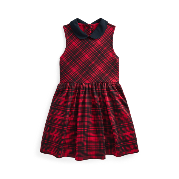Geruite stretch ponte jurk Girls 1.5-6.5 Years in 1