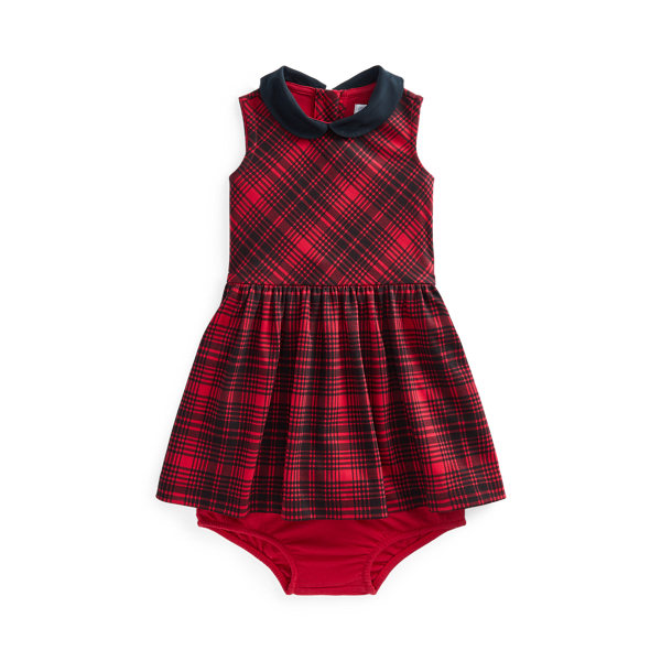Vestido y pololo de ponte con cuadros Baby Girl en 1