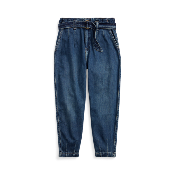 Belted Paperbag Cotton Jean Girls 7-14 Years 1