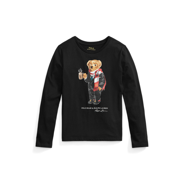 Katoenen Polo Bear T-shirt lange mouwen