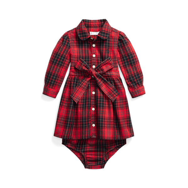 Plaid Cotton Twill Shirtdress &amp; Bloomer