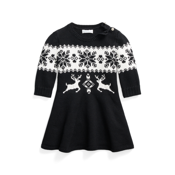 Katoenen gebreide Fair Isle-jurk