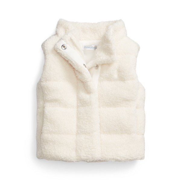 Gilet en molleton &agrave; poils longs Baby Girl en 1