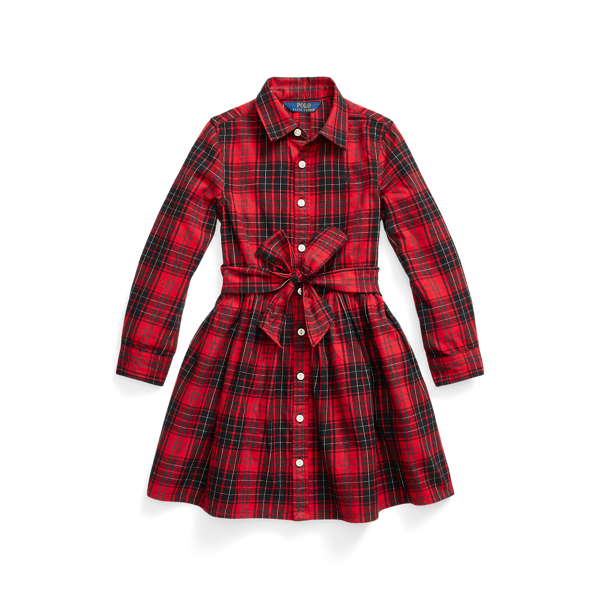 Plaid Cotton Twill Shirtdress
