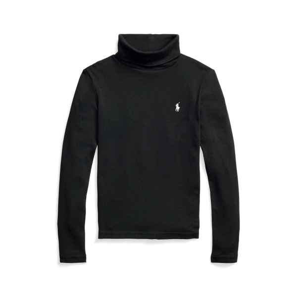 Geribbeld turtleneck van katoen-modal