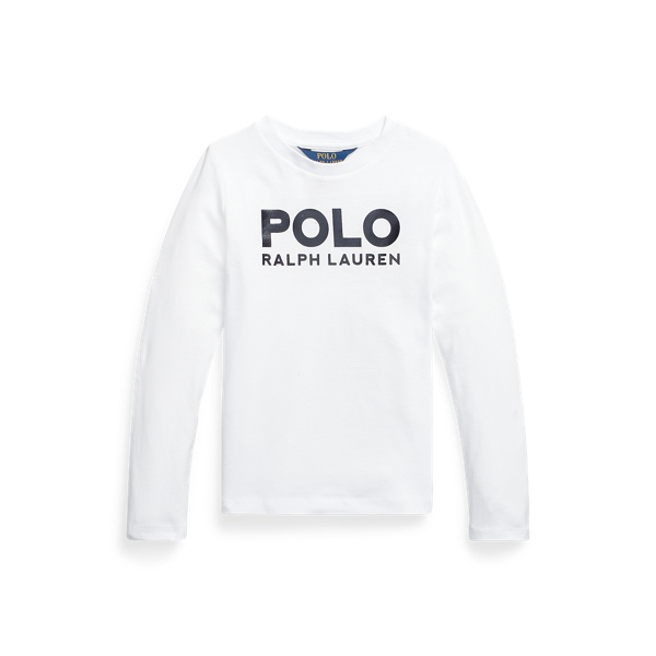 Metallic Logo Cotton Long-Sleeve T-Shirt