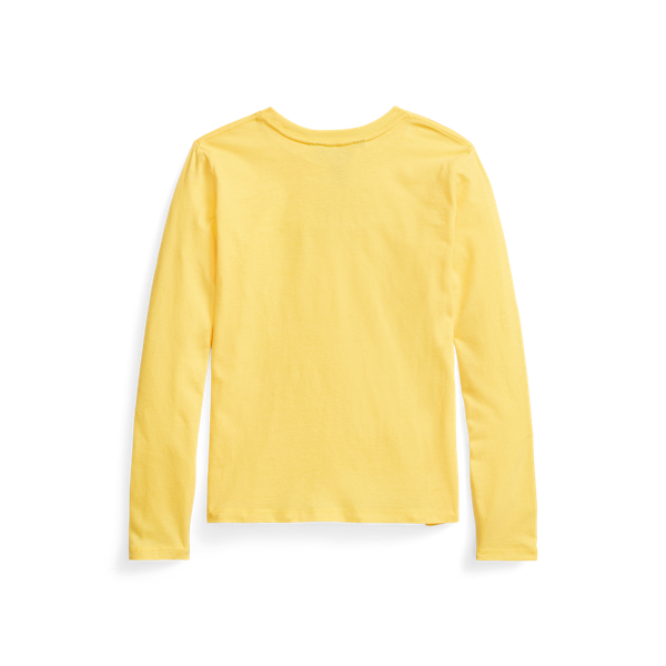 Sunfish Yellow/Gold Metallic Logo Cotton Long-Sleeve T-shirt Girls 7-14 Years 2