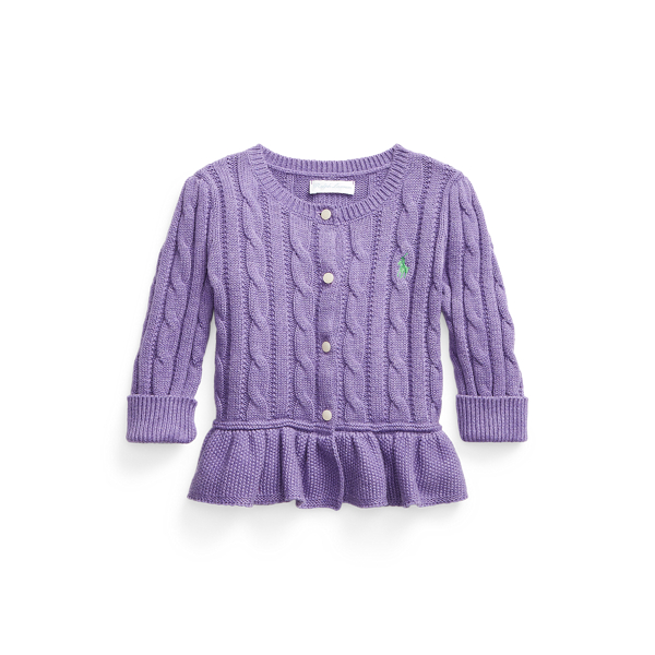 Cotton Peplum Cardigan