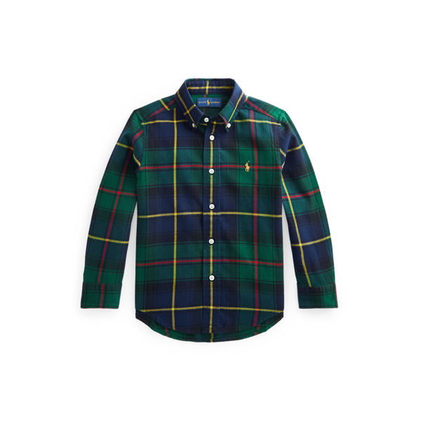 Camisa de franela de sarga de algod&oacute;n Boys 1.5-6 Years en 1