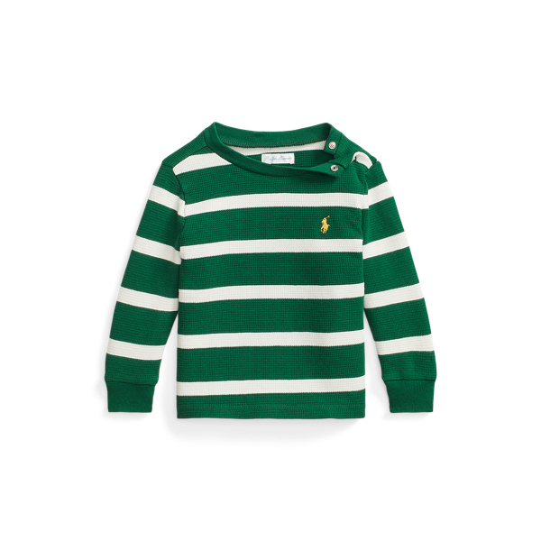 Waffle-Knit Cotton Long-Sleeve T-Shirt