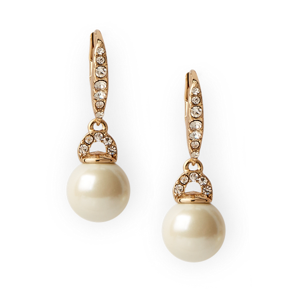 Faux-Pearl Drop Earrings